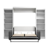 Bestar Pur Queen 10-Shelf Murphy Bed with Sofa - White|Grand lit escamotable Pur de Bestar avec 10 tablettes et sofa - blanc