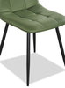 Arlo Dining Chair with Cushion Fabric Tufted Seat & Back, Metal – Green | Chaise de salle à manger Arlo en métal avec siège et dossier coussinés capitonnés en tissu - verte