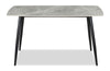 Arlo 7pc Dining Set with Table & 6 Green Chairs, Sintered Stone & Metal, 55"W - Green & Grey/Black | Ensemble de salle à manger Arlo 7 pièces en pierre frittée et métal avec table de 55 po (L) et 6 chaises vertes - vert, gris et noir