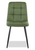 Arlo 7pc Dining Set with Table & 6 Green Chairs, Sintered Stone & Metal, 55"W - Green & Grey/Black | Ensemble de salle à manger Arlo 7 pièces en pierre frittée et métal avec table de 55 po (L) et 6 chaises vertes - vert, gris et noir