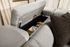 Cindy Crawford Home Aspen 5-Piece Power Reclining Sectional with Adjustable Headrests and USB Port - Silver | Sofa sectionnel à inclinaison électrique Aspen de Cindy Crawford Home 5 pièces avec appuie-têtes électriques et port USB - argenté