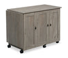 Brett 40.08” 3 Shelf Sewing and Craft Cart with Casters – Mystic Oak | Chariot de couture et de bricolage Brett de 40,08 po à 3 tablettes avec roulettes - chêne mystique
