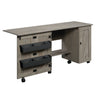 Brett 40.08” 3 Shelf Sewing and Craft Cart with Casters – Mystic Oak | Chariot de couture et de bricolage Brett de 40,08 po à 3 tablettes avec roulettes - chêne mystique