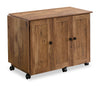 Brett 40.08” 3 Shelf Sewing and Craft Cart with Casters – Vintage Oak | Chariot de couture et de bricolage Brett de 40,08 po à 3 tablettes avec roulettes - chêne antique