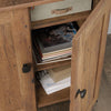 Brett 40.08” 3 Shelf Sewing and Craft Cart with Casters – Vintage Oak | Chariot de couture et de bricolage Brett de 40,08 po à 3 tablettes avec roulettes - chêne antique