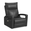 Carlos 31\" Top-Grain Genuine Leather Power Reclining Chair with Glider and Swivel –  Grey