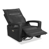 Carlos 31" Top-Grain Genuine Leather Power Reclining Chair with Glider and Swivel –  Grey | Fauteuil à inclinaison électrique Carlos de 31 po en cuir véritable de qualité supérieure avec coulissement et pivotement - gris