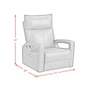 Carlos 31" Top-Grain Genuine Leather Power Reclining Chair with Glider and Swivel –  Grey | Fauteuil à inclinaison électrique Carlos de 31 po en cuir véritable de qualité supérieure avec coulissement et pivotement - gris
