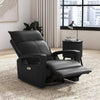 Carlos 31" Top-Grain Genuine Leather Power Reclining Chair with Glider and Swivel –  Grey | Fauteuil à inclinaison électrique Carlos de 31 po en cuir véritable de qualité supérieure avec coulissement et pivotement - gris