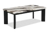 Carra 47.64" Modern Coffee Table with Marble-Look Top - Black | Table à café moderne Carra de 47,64 po avec dessus en imitation de marbre - noire