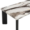 Carra 47.64" Modern Coffee Table with Marble-Look Top - Black | Table à café moderne Carra de 47,64 po avec dessus en imitation de marbre - noire