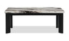 Carra 47.64" Modern Coffee Table with Marble-Look Top - Black | Table à café moderne Carra de 47,64 po avec dessus en imitation de marbre - noire