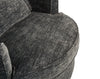 Made in Canada Sofa Lab Customizable Cuddler 48" Fabric Accent Chair – Plush Charcoal  | Fauteuil d’appoint enveloppant personnalisable Plush Cuddler de Sofa Lab de 48 po fabriqué au Canada en tissu - Plush Charcoal