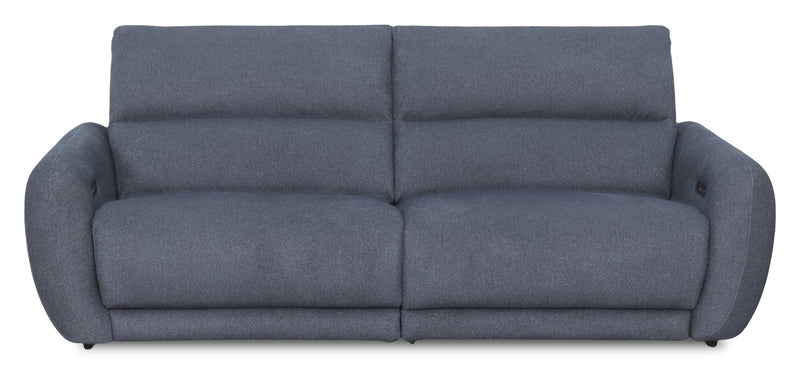 Cindy Crawford Home Kailyn 92\" Fabric Power Reclining Sofa with Power Headrests - Indigo