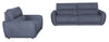 Cindy Crawford Home Kailyn 92" Fabric Power Reclining Sofa with Power Headrests - Indigo | Sofa à inclinaison électrique Kaia de Cindy Crawford Home de 92 po en tissu avec appuie-têtes électriques- indigo