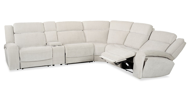 Shaquille O’Neal Home Legacy 6-Piece Power Reclining Sectional with Shaq-o-pedic Comfort - Grey 