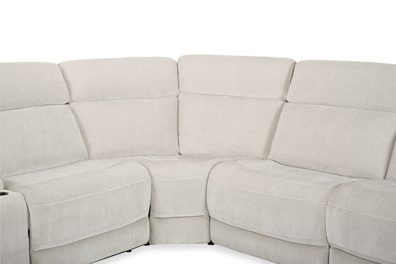 Shaquille O’Neal Home Legacy 6-Piece Power Reclining Sectional with Shaq-o-pedic Comfort - Grey 