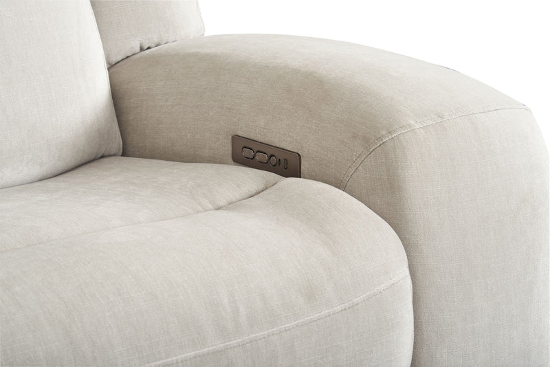 Shaquille O’Neal Home Legacy 6-Piece Power Reclining Sectional with Shaq-o-pedic Comfort - Grey 