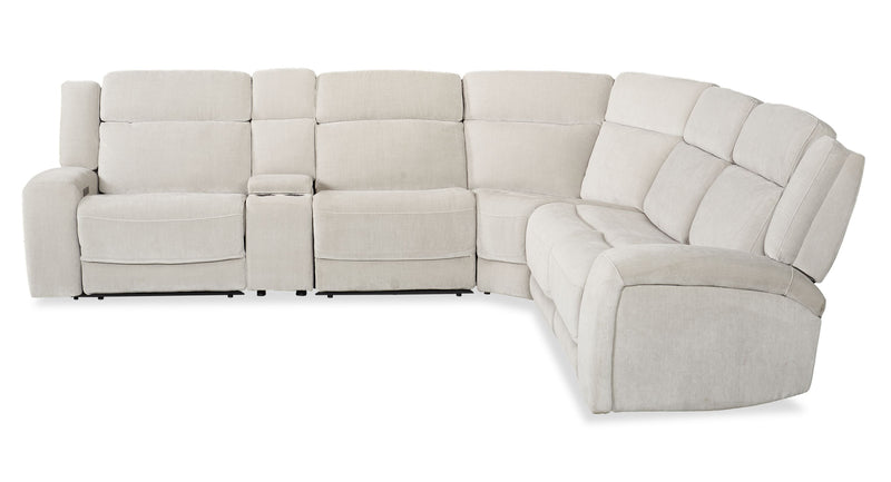 Shaquille O’Neal Home Legacy 6-Piece Power Reclining Sectional with Shaq-o-pedic Comfort - Grey 