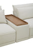 Palisade 6-Piece Fabric Sectional with Flip Top Storage Console and Accent Pillows - Sand | Sofa sectionnel Palisade de 6 pièces en tissu avec console de rangement à dessus relevable et coussins décoratifs - sable