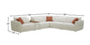 Palisade 6-Piece Fabric Sectional with Flip Top Storage Console and Accent Pillows - Sand | Sofa sectionnel Palisade de 6 pièces en tissu avec console de rangement à dessus relevable et coussins décoratifs - sable