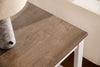 Ridge 22” Rustic End Table with Shelf - Walnut Oak & White | Table de bout rustique Ridge de 22 po avec tablette - chêne noyer et blanche