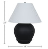 Sidney 14" Table Lamp with Linen Shade – Black | Lampe de table Sidney de 14 po avec abat-jour en lin - noire | SIDNEYTL