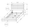 Soren Panel Bed with Slat Headboard & Frame, Graphite Grey - Queen Size | Lit à panneaux Soren avec tête de lit à lattes et cadre de lit, gris graphite - format grand lit