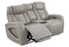Shaquille O’Neal Home Titan 81" Genuine Leather Power Reclining Loveseat with Shaq-o-pedic Comfort – Slate  | Causeuse à inclinaison électrique Titan de Shaquille O’Neal Home de 81 po en cuir véritable avec confort Shaq-o-pedic - ardoise  | TITASLPL