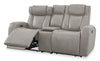 Shaquille O’Neal Home Titan 81" Genuine Leather Power Reclining Loveseat with Shaq-o-pedic Comfort – Slate  | Causeuse à inclinaison électrique Titan de Shaquille O’Neal Home de 81 po en cuir véritable avec confort Shaq-o-pedic - ardoise  | TITASLPL