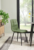 Arlo Dining Chair with Cushion Fabric Tufted Seat & Back, Metal – Green | Chaise de salle à manger Arlo en métal avec siège et dossier coussinés capitonnés en tissu - verte