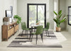 Arlo Dining Chair with Cushion Fabric Tufted Seat & Back, Metal – Green | Chaise de salle à manger Arlo en métal avec siège et dossier coussinés capitonnés en tissu - verte