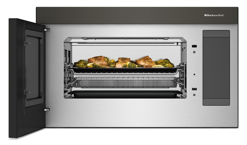 KitchenAid Multifunction Smart Flush Mount Over-the-Range Microwave Oven - Black Ore - YKMMF530PBE
