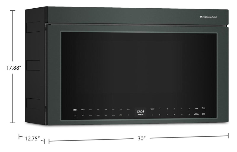 KitchenAid Multifunction Smart Flush Mount Over-the-Range Microwave Oven - Juniper - YKMMF530PJP