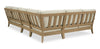Juno Outdoor Patio Loveseats - Set of 2, Eucalyptus Wood & Nuvella Fabric - Natural/Beige | Causeuses Juno pour la terrasse à l’extérieur - ensemble de 2, eucalyptus et tissu Nuvella - naturelles et beige
