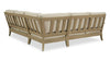 Juno Outdoor Patio Loveseats - Set of 2, Eucalyptus Wood & Nuvella Fabric - Natural/Beige | Causeuses Juno pour la terrasse à l’extérieur - ensemble de 2, eucalyptus et tissu Nuvella - naturelles et beige