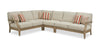 Juno Outdoor Patio Loveseats - Set of 2, Eucalyptus Wood & Nuvella Fabric - Natural/Beige | Causeuses Juno pour la terrasse à l’extérieur - ensemble de 2, eucalyptus et tissu Nuvella - naturelles et beige