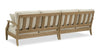 Juno Outdoor Patio Loveseats - Set of 2, Eucalyptus Wood & Nuvella Fabric - Natural/Beige | Causeuses Juno pour la terrasse à l’extérieur - ensemble de 2, eucalyptus et tissu Nuvella - naturelles et beige