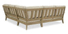 Juno Outdoor Patio Loveseats - Set of 2, Eucalyptus Wood & Nuvella Fabric - Natural/Beige | Causeuses Juno pour la terrasse à l’extérieur - ensemble de 2, eucalyptus et tissu Nuvella - naturelles et beige