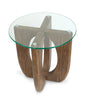 Kerwin 22" End Table with Glass Top - Almond | Table de bout Kerwin de 22 po avec dessus en verre - amande