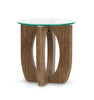 Kerwin 22" End Table with Glass Top - Almond | Table de bout Kerwin de 22 po avec dessus en verre - amande