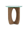 Kerwin 22" End Table with Glass Top - Almond | Table de bout Kerwin de 22 po avec dessus en verre - amande