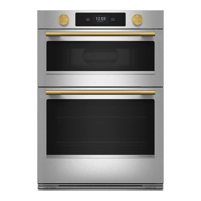 KitchenAid 30\" Smart Electric Combo Wall Oven with Cooking Camera - PrintShield Stainless - KOEC930SPS