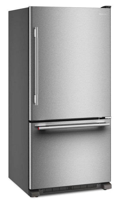Kitchenaid 33\" 22 Cu. Ft. Bottom Mount Refrigerator – PrintShield Stainless - KRBR133SPS