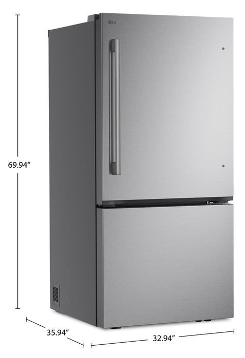 LG 33\" 26 Cu. Ft. Standard-Depth Bottom Freezer Refrigerator - LB26H2200S \t