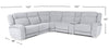 Shaquille O’Neal Home Legacy 6-Piece Power Reclining Sectional with Shaq-o-pedic Comfort - Grey  | Sofa sectionnel à inclinaison électrique Legacy de Shaquille O’Neal Home 6 pièces avec confort Shaq-o-pedi - gris