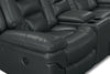 Leo 5-Piece Leather-Look Fabric Power Reclining Sectional - Grey | Sofa sectionnel à inclinaison électrique Leo 5 pièces en tissu d’apparence cuir - gris
