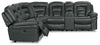 Leo Leath-Aire® Fabric 6-Piece Power Reclining Sectional – Grey - Contemporary style Sectional in Grey
