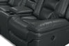 Leo Leath-Aire® Fabric 6-Piece Power Reclining Sectional – Grey - Contemporary style Sectional in Grey