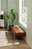 Linden 55" Faux Leather Bench - Brown | Banc Linden de 55 po en similicuir - brun